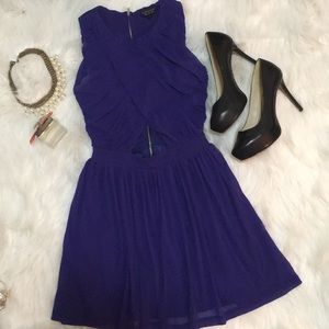 Topshop Drapped Chiffon Dress
